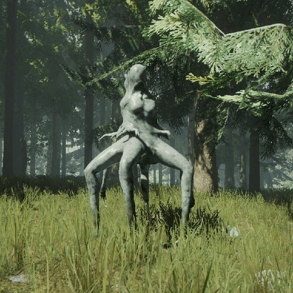 Blue Creepy Spider Lady